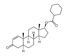 17β-cyclohexanecarbonyloxy-5α-androst-1-en-3-one结构式
