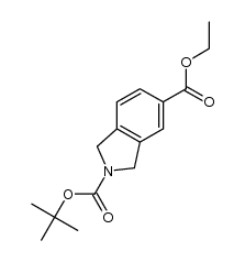 2-tert-butyl 5-ethyl 1,3-dihydro-2H-isoindole-2,5-dicarboxylate结构式