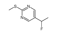 Pyrimidine, 5-(1-fluoroethyl)-2-(methylthio)- (9CI)结构式