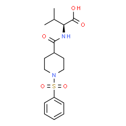 N-{[1-(Phenylsulfonyl)piperidin-4-yl]carbonyl}-L-valine结构式