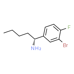 (1R)-1-(3-BROMO-4-FLUOROPHENYL)PENTYLAMINE结构式