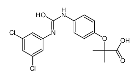 2-[4-[(3,5-dichlorophenyl)carbamoylamino]phenoxy]-2-methylpropanoic acid Structure
