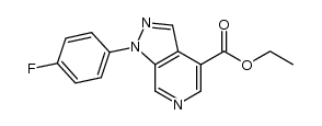 1-(4-fluorophenyl)-1H-pyrazolo[3,4-c]pyridine-4-carboxylic acid ethyl ester Structure