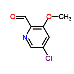 5-Chloro-3-methoxy-2-pyridinecarbaldehyde结构式