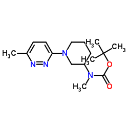 2-Methyl-2-propanyl methyl[1-(6-methyl-3-pyridazinyl)-3-piperidinyl]carbamate结构式