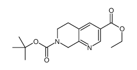 7-O-tert-butyl 3-O-ethyl 6,8-dihydro-5H-1,7-naphthyridine-3,7-dicarboxylate结构式