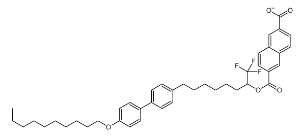 6-[8-[4-(4-decoxyphenyl)phenyl]-1,1,1-trifluorooctan-2-yl]oxycarbonylnaphthalene-2-carboxylate结构式