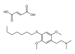(E)-but-2-enedioic acid,2-(4-heptylsulfanyl-2,5-dimethoxyphenyl)-N,N-dimethylethanamine Structure