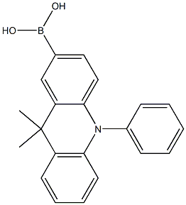 (9,9-dimethyl-10-phenyl-9,10-dihydroacridin-2-yl)boronic acid结构式