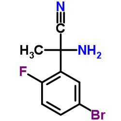 2-Amino-2-(5-bromo-2-fluorophenyl)propanenitrile Structure