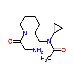 N-Cyclopropyl-N-[(1-glycyl-2-piperidinyl)methyl]acetamide结构式