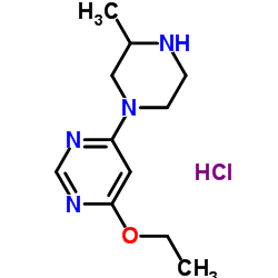 4-Ethoxy-6-(3-Methyl-piperazin-1-yl)-pyrimidine hydrochloride Structure