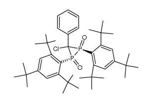 (1R,2R)-3-chloro-3-phenyl-1,2-bis(2,4,6-tri-tert-butylphenyl)diphosphirane 1,2-dioxide Structure