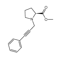 (S)-methyl 1-(3-phenylprop-2-yn-1-yl)pyrrolidine-2-carboxylate Structure