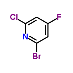 2-Bromo-6-chloro-4-fluoropyridine结构式