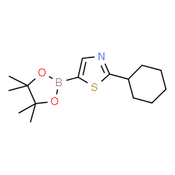 2-cyclohexyl-5-(4,4,5,5-tetramethyl-1,3,2-dioxaborolan-2-yl)thiazole结构式