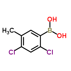 2,4-Dichloro-5-methylphenylboronic acid结构式