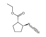 (1S)-trans-2-azidocyclopentanecarboxylic acid ethyl ester Structure