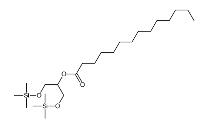 Myristic acid 2-trimethylsilyloxy-1-[(trimethylsilyloxy)methyl]ethyl ester Structure