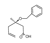 (R)-3-benzyloxy-3-methylhex-5-enoic acid结构式
