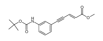 methyl (E)-5-(3-((tert-butoxycarbonyl)amino)phenyl)pent-2-en-4-ynoate Structure