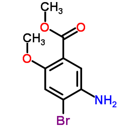 Methyl 5-amino-4-bromo-2-methoxybenzoate结构式