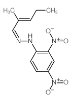 2-Pentenal, 2-methyl-,2-(2,4-dinitrophenyl)hydrazone结构式
