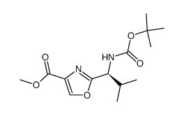 2-<(S)-1--2-methylpropyl>-4-carbomethoxyoxazole Structure