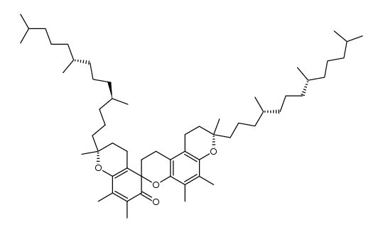 (2'R,8R)-2',5,6,7',8,8'-hexamethyl-2',8-bis-[(4R,8R)-4,8,12-trimethyl-tridecyl]-1,3',4',8,9,10-hexahydro-2'H-spiro[benzo[1,2-b:4,3-b']dipyran-3(2H),5'-[5H-1]benzopyran]-6'-one结构式