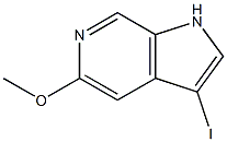 3-Iodo-5-methoxy-1H-pyrrolo[2,3-c]pyridine结构式