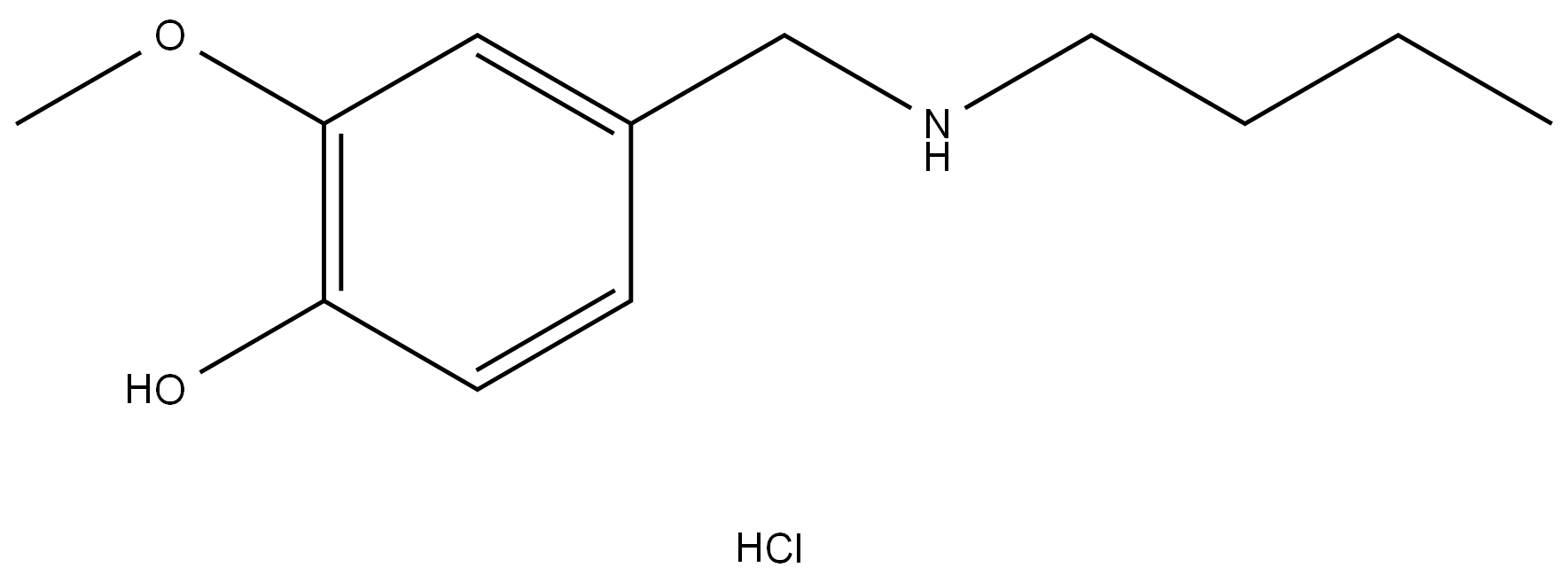 4-[(butylamino)methyl]-2-methoxyphenol hydrochloride Structure