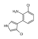 3-Chloro-4-(2-amino-3-chlorophenyl)pyrrole Structure