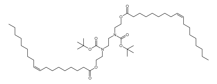N,N'-di-tert-butylcarbonyl-N,N'-bis(2-hydroxyethyl)ethylenediamine dioleate结构式