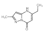 5-Ethyl-2-methyl-4H-pyrazolo[1,5-a]pyrimidin-7-one结构式