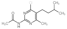 Acetamide,N-[4-chloro-6-methyl-5-(3-methylbutyl)-2-pyrimidinyl]- Structure