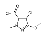 1H-Pyrazole-5-carbonyl chloride, 4-chloro-3-methoxy-1-methyl- (9CI) structure