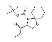 1-oxa-4-azaspiro(4,5)decane-(3R)-3,4-dicarboxylic acid 4-tert-butyl ester 3-methyl ester Structure