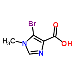 5-Bromo-1-methyl-1H-imidazole-4-carboxylic acid结构式