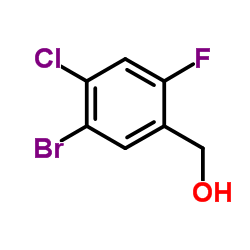 (5-溴-4-氯-2-氟苯基)甲醇结构式
