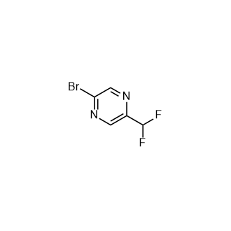 2-Bromo-5-(difluoromethyl)pyrazine Structure