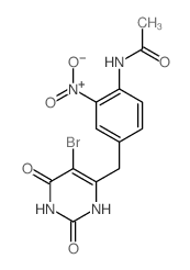 N-[4-[(5-bromo-2,6-dioxo-3H-pyrimidin-4-yl)methyl]-2-nitro-phenyl]acetamide picture