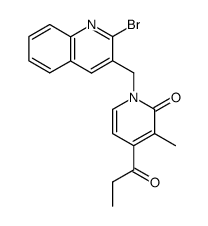 1-((2-bromoquinolin-3-yl)methyl)-3-methyl-4-propionylpyridin-2(1H)-one Structure