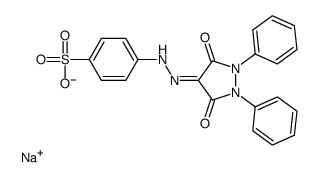 sodium,4-[2-(3,5-dioxo-1,2-diphenylpyrazolidin-4-ylidene)hydrazinyl]benzenesulfonate结构式
