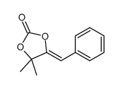 5-benzylidene-4,4-dimethyl-1,3-dioxolan-2-one结构式