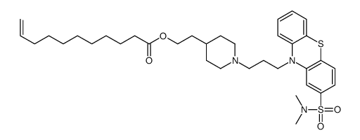 2-[1-[3-[2-[(dimethylamino)sulphonyl]-10H-phenothiazin-10-yl]propyl]-4-piperidyl]ethyl undec-10-enoate结构式
