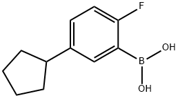 2-Fluoro-5-(cyclopentyl)phenylboronic acid结构式