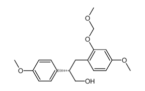 (S)-2-(4-methoxyphenyl)-3-(4-methoxy-2-O-methoxymethylphenyl)-1-propanol Structure