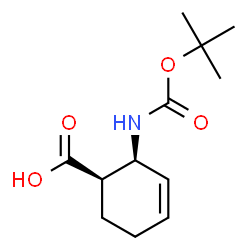 (±)-cis-2-(Boc-amino)-3-cyclohexene-1-carboxylic acid Structure