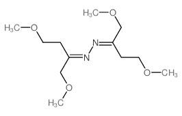 2-Butanone,1,4-dimethoxy-, 2-[3-methoxy-1-(methoxymethyl)propylidene]hydrazone structure