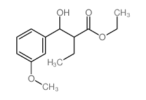 Benzenepropanoic acid, a-ethyl-b-hydroxy-3-methoxy-,ethyl ester structure